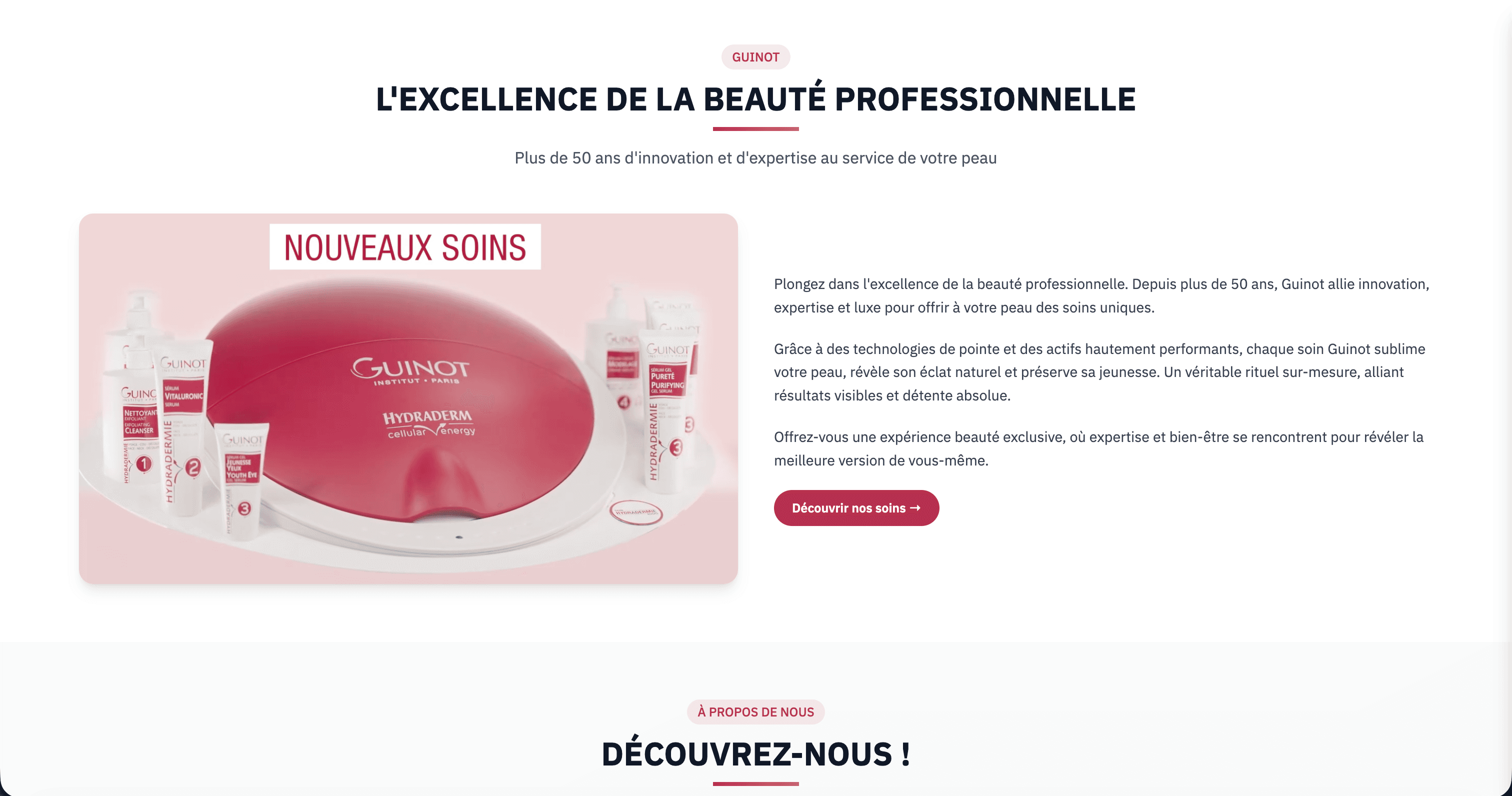 Boutique en ligne — Institut de beauté — capture 1